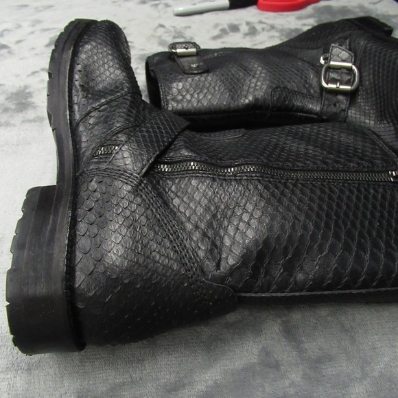 Jimmy Choo Men 9.5 Python Boots BLK Exotic Embos Leather LIGHTLY USED RARE Italy main image 16